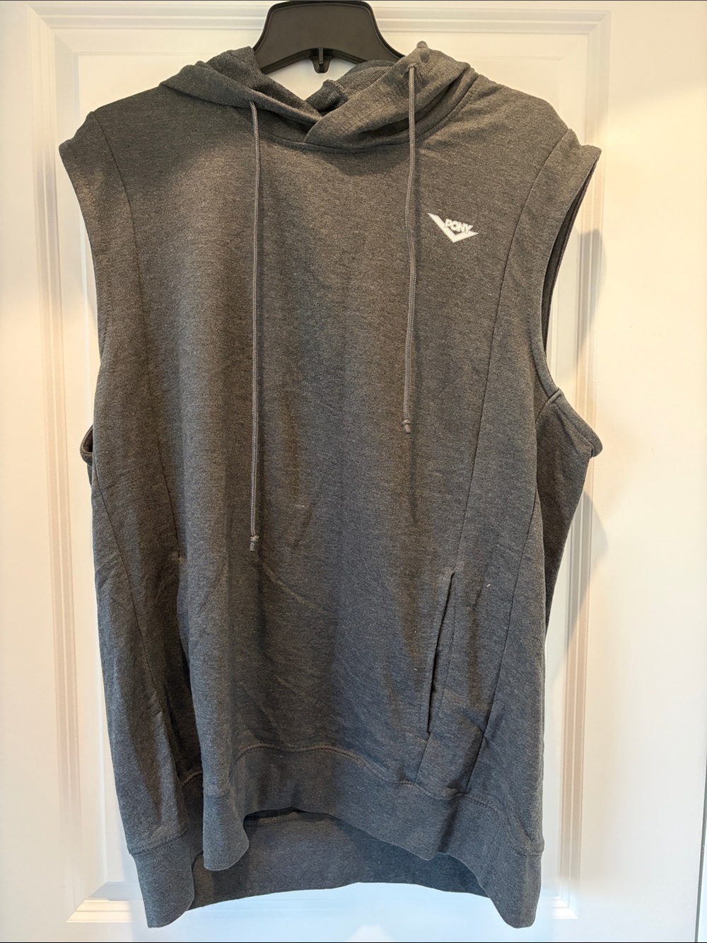 Pony Men's Sleeveless Hoodie in Charcoal